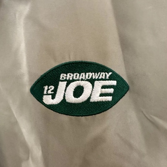 Weatherproof Jacket Men’s Large Beige 12 Broadway Joe Namath New York Jets NWT - Picture 2 of 11